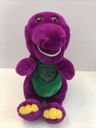 Barney The Purple Singing Dinosaur Plush 11” Sings I Love You