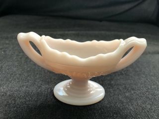 Vintage Cambridge Glass Crown Tuscan Footed Handled Salt Dish Urn Trophy
