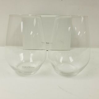 Vera Wang By Wedgwood Vera Clear Stemless Wine Glasses Set Of 2 Made In Germany