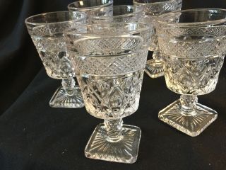 Vintage Imperial Cape Cod Clear Footed Goblets (6)