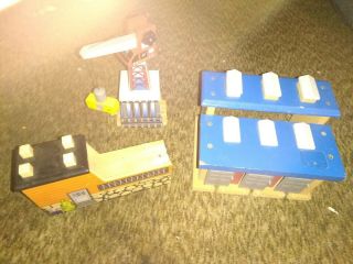 Vintage Thomas The Train Station Shed Cranky Crane And Elevated Building Bridge