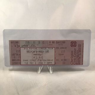 Kiss Charleston Civic Center Wv Concert Ticket Stub Vintage December 8 1998