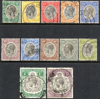 1927 Tanganyika Sg 93/103 Short Set Of 12 Values Good To Fine