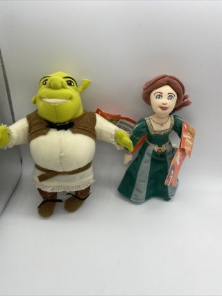 Dreamworks Shrek And Princess Fiona 9” Plush 2003