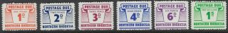Northern Rhodesia : 1963 Postage Due Set Sg D5 - 10 Hinges Attached