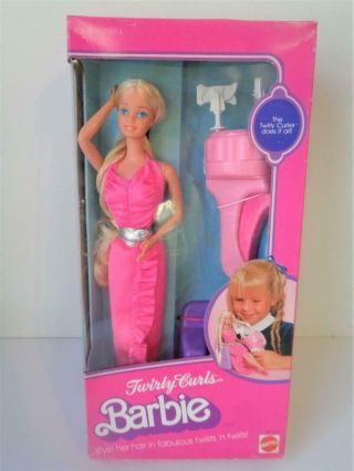 1982 Twirly Curls Barbie Doll 5579 Nrfb Vintage Disco Superstar
