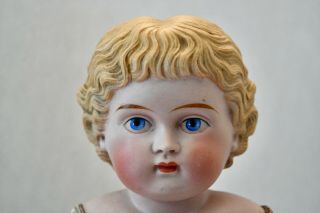 Large German Antique Highland Mary Parian Bisque Head Doll Abg?