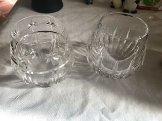 Waterford Crystal Candle Votive Tea Light Holders Signed - Different Patt