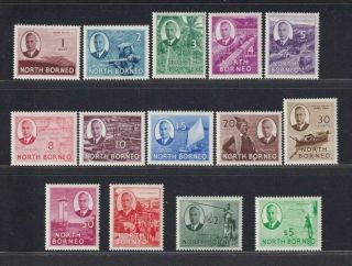 Bc North Borneo Stamp 1950 King George Vi & Local Motifs Part Set Of 14,  Mh