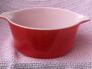 Vintage Pyrex Casserole Dishe Red 474 No Lid 2