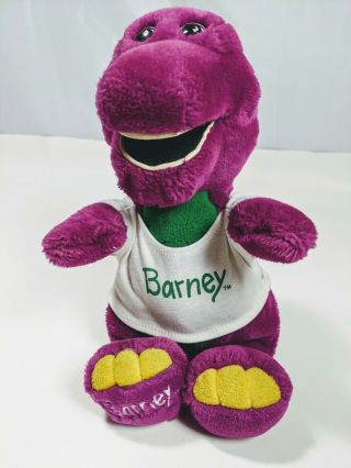 13 " Barney The Purple Dinosaur Plush Toy 1992 Lyons Group Golden Bear