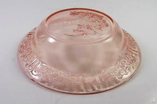 Vintage Federal Glass Sharon Cabbage Rose Cereal Soup Bowl 7.  75 in Diameter Pink 2