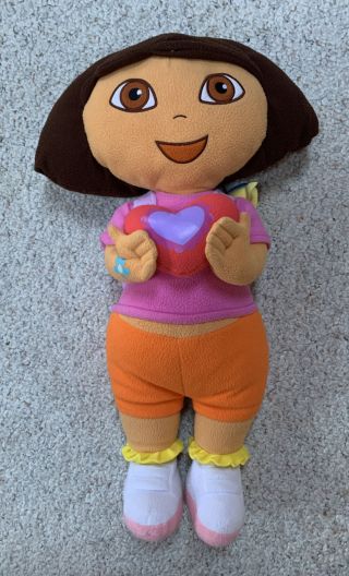 Dora The Explorer Large Soft Plush Pillow Doll Stuffed Toy 25 " Backpack & Map