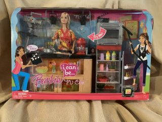 Barbie I Can Be A Tv Chef Playset By Mattel Complete Kitchen Packaging