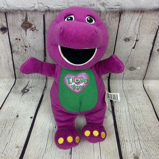Lyons 2008 Barney Purple Dinosaur Talking 10 " Plush Sings I Love You