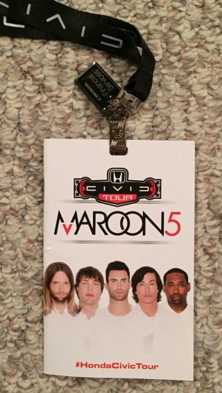 Maroon 5 Adam Levine Honda Civic Tour Lanyard And Booklet
