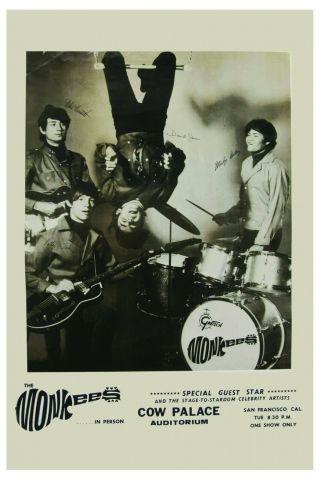 1960 ' s Rock: The Monkees at The Cow Palace Concert Poster 1967 2