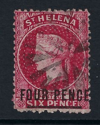 St Helena : 1868 4d Carmine Type B Perf 12 1/2 Sg 14