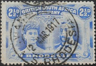 Rhodesia Double Head 2½d With Wankies (dc) Postmark