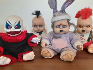 Living Dead Dollies - Mezco Set Of 4 Sybil,  Schitzo,  Sheena,  Eggzorcist