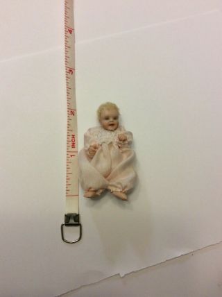 Joyous Originals,  Porcelain Baby,  Dollhouse Miniatures 1:12 Scale