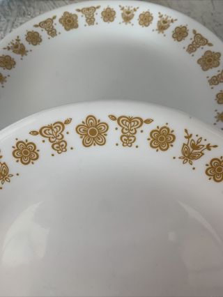 Set of 6 Corelle Corning Livingware Butterfly Gold Salad Plates - 3