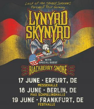 Lynyrd Skynyrd " Street Survivors Farewell Tour " 2019 German Concert Poster