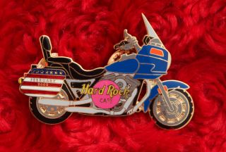 Hard Rock Cafe Pin Motorcycle Ebay Exclusive Motorcycle - February American Flag