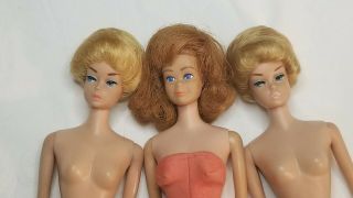 3 Fashion Queen Barbie Midge Dolls With Wigs,  Display Dolls