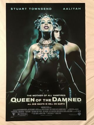 Aaliyah 2001 Movie Poster Queen Of The Damned One Sheet Two - Sided