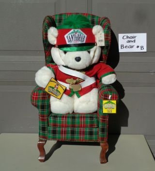 1997 Dayton Hudson Santa Bear Nutcracker & Chair With Tags - No Odors B