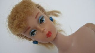 Vintage 1961 Blonde Ponytail 5 Barbie Model 850 Mcmlviii No Green Ear