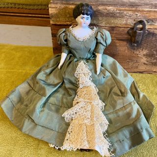Antique German 9” China Head C1890 Doll With Body