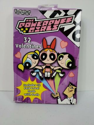 Vintage 2000 Cartoon Network Powerpuff Girls 32 Valentines