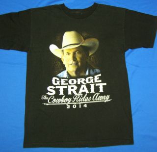 George Strait 2014 Concert Tour The Cowboy Rides Away T - Shirt Black Size S