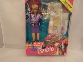 1993 Hollywood Hair Barbie Deluxe Play Set Different Outfits And Braided Hair