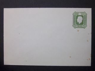 Gb Postal Stationery Sto Kgv 9d Olive - Green Embossed Envelope H&b Es54