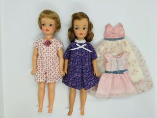 Ideal Tammy Family Set Of Two Pepper Dolls With Homemade And Tagged Outfits