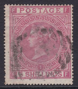 Gb.  Qv.  1867.  Sg 126,  5/ - Rose,  Plate 1.