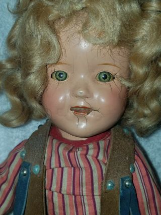 Antique 1930s Ideal Shirley Temple 11 " Composition Doll.