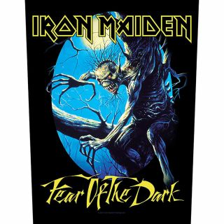 Printed Sew - On Back Patch Official Merch Eddie Iron Maiden Fear Of The Dark