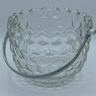Vintage Fostoria Glass Company,  American Ice Bucket with Handle 2