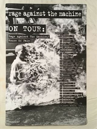 Rage Against The Machine 1993 Promo Tour Poster Matte Ratm