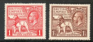 Gb George V Sg432 - 433,  1925 Pair,  Mounted Mh Cat £55.