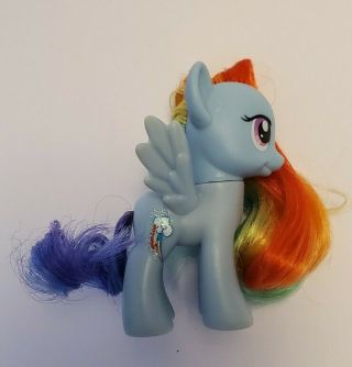 My Little Pony G4 Rainbow Dash Pegasus 3 " Toy Loose Brushable Hair Fim Glitter