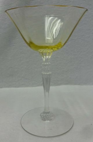 Fostoria Crystal 5099 - 5299 Amber Or Topaz Pattern Sherbet Champagne Goblet - 6 "