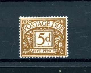 1936/37 Edward Viii 5d Postage Due (sg D24) L.  H.  M.  (f169)