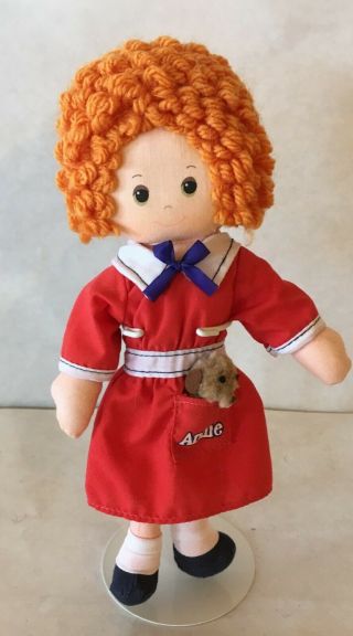 Vtg Knickerbocker Little Orphan Annie & Sandy Cloth Doll 9” From The Musical ‘77