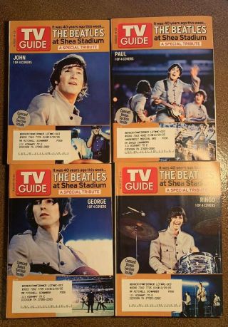 4 Tv Guides - - The Beatles At Shea Stadium August 2005