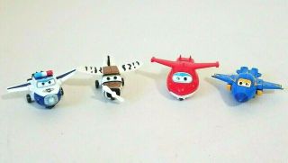 Set Of 4 Wings Transforming Planes Toy Figures Auldey